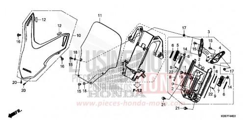 FRONT VISOR/WINDSCREEN NSS300AK de 2019